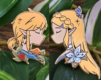 BotW Link & Zelda Hard Enamel Pin - LoZ Pins - Pin Collection