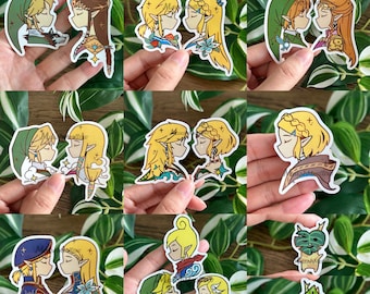 LoZ Vinyl Stickers - Link & Zelda - Korok - Glossy Waterproof Stickers