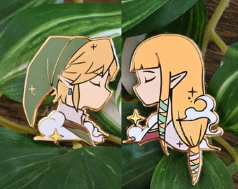 Skyward Sword Link & Zelda Hard Enamel Pin - LoZ Pins - Pin Sammlung