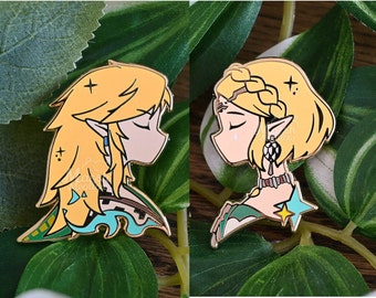 TOTK Link & Zelda Hard Esamel Pin - LoZ Pins - Colección Pin