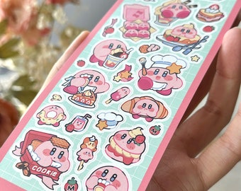 Pink Blob Bakery Vinyl Sticker Sheet- Cute Decor Sticker - Matte Waterproof Stickers