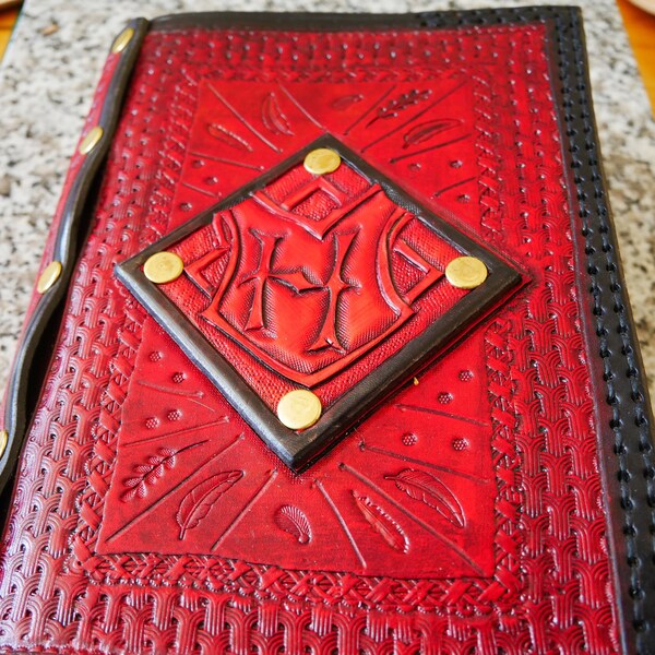 Leather Book Cover Etsy