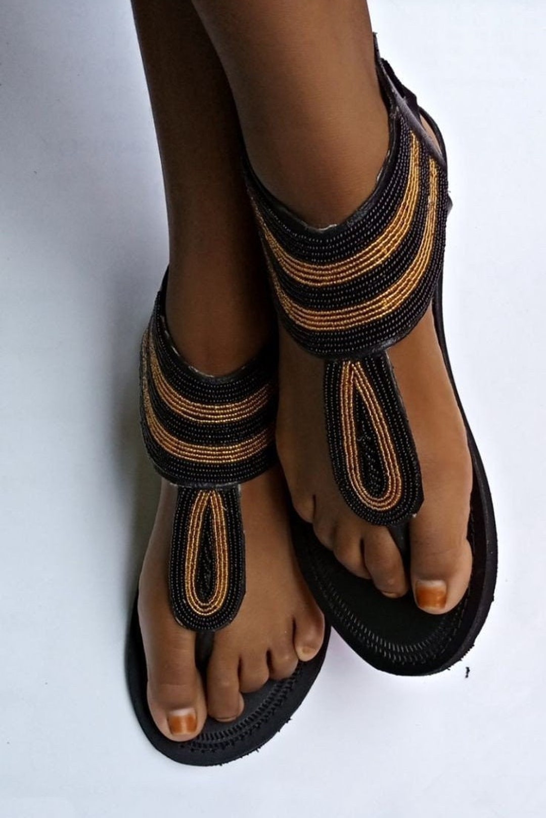 handmade beaded sandals