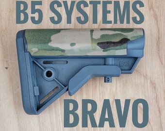 Tact-Wrap airsoft stickers, Cordura cheek rest for B5 Systems Bravo stock, tactical, camo, multicam, holster wrap, decal