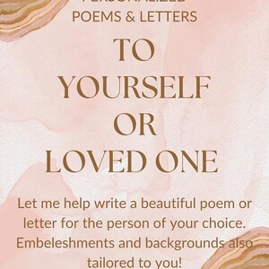 Poemas ou cartas personalizadas