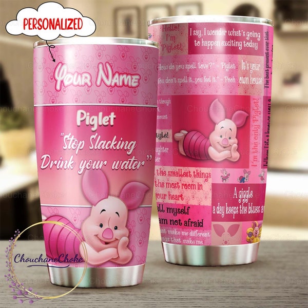 Ferkel Becher, Disney Piglet Becher, Winnie The Pooh Becher, Ferkel Edelstahl Becher, maßgeschneiderte Becher, Winnie The Pooh Geschenke