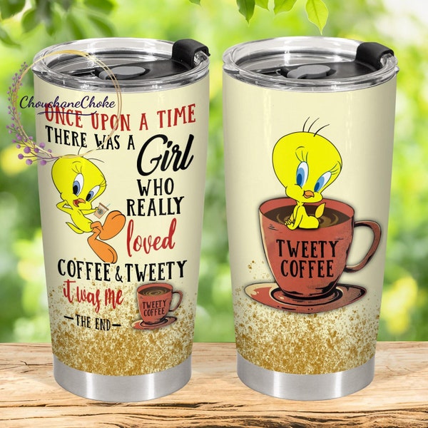 Tweety Bird Tumbler, Tweety Tumbler, Bird Tumbler, Tweety Stainless Steel, Tweety Skinny Tumbler, Tweety Wine Tumbler, Water Tumbler