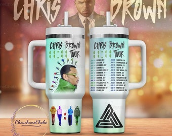 Chris Brown 11:11 Tour 2024 40oz Tumbler, Chris Brown Tumbler, Chris Brown Gift, Chris Brown Tour 2024 Tumbler, Chris Brown Fan Tumbler