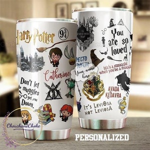 Hogwarts Stanley Tumbler L Harry Potter L Castle L Hippogriff L Magic L  Fantasy L Books L Novels L Laser-engraved 