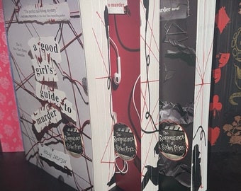 A Good Girls Guide to Murder Series by Holly Jackson Custom Painted Edges - Good Girl, Bad Blood, As Good As Dead