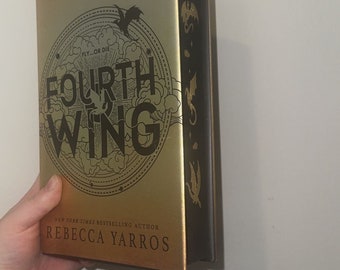 Fourth Wing by Rebecca Yarros Custom Sprayed Edges With White or Golden  Dragons 