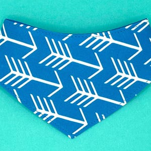 Blue Arrow Dog Bandana, Cat Bandana, Blue Dog Bandana