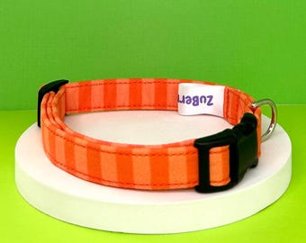 Fabric Dog Collar, Dog Collar, Orange Dog Collar