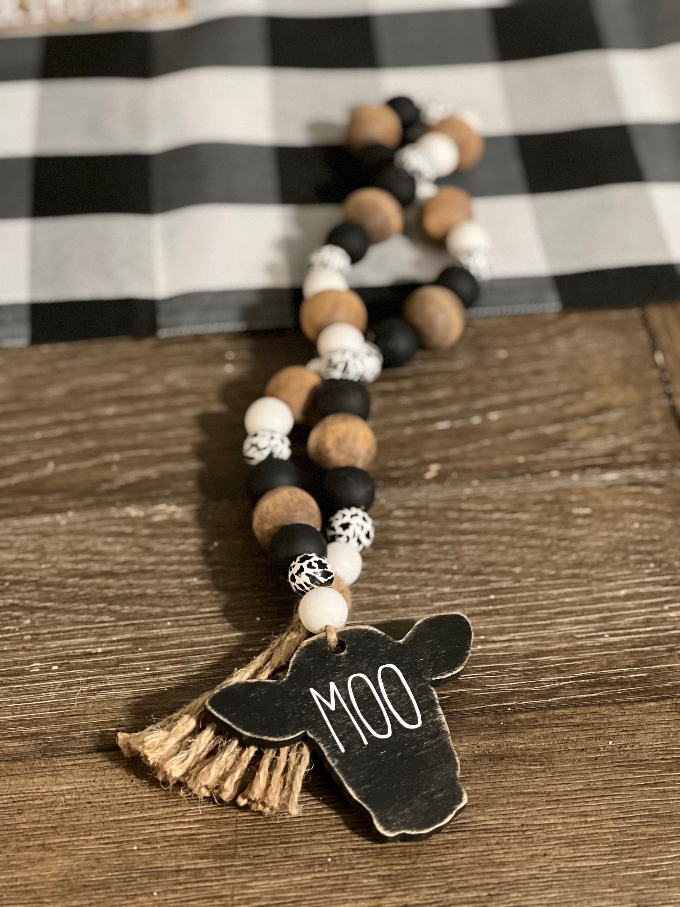 Black Wood Bead Garland – The Blessed Barn Co.