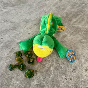 Handgemachte zweckentfremdete verdrehte Beine Frosch Würfel Tasche | D&D | Würfel und Miniaturen Aufbewahrung | TTPR | Einzigartige Geschenkidee | D&D | Verliese und Drachen