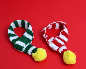 Handmade Christmas Dog Scarf: Knitted Winter Pet Bandana