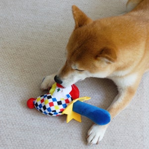 Circus Clown Squeaky Dog Toy: Interactive Plush Puppy Gift