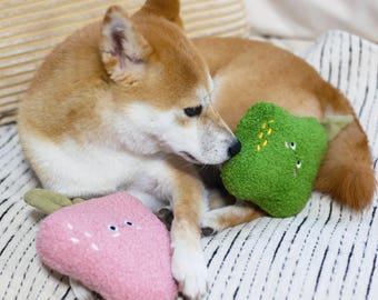 Dog Birthday Cake Plush Toy with Squeaker
