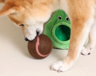 Avocado Dog Toy: Interactive Fetch Toy with Ball