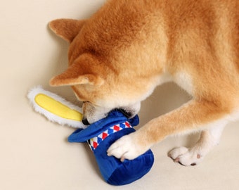 Rabbit Hat Plush Dog Toy: Enrichment Puppy Gift