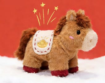 The Adorable Pony-Dog Plush Hybrid toy a Secret Pocket & Squeaker