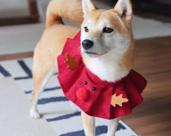 Haustier Weihnachtsschal: Handgemachtes festliches Hunde Katzen Halsband