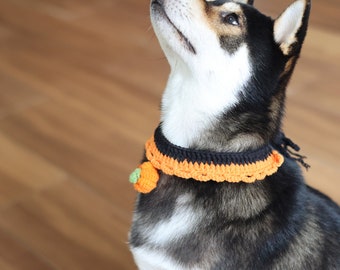 Thanksgiving Dog Cat Knitted Collar, Pet Scarf, Dog Cat Neckwear, Holiday Dog Gift, Fall Accessories for Dog Cat, Pet Costumes