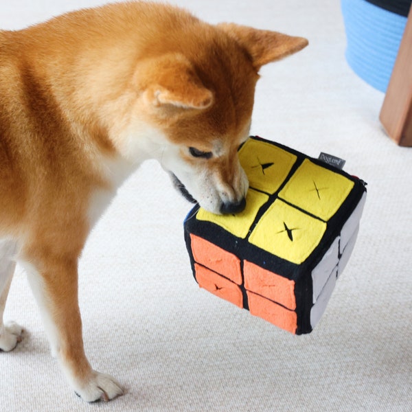 Cube magique à renifler pour chien, cache-cache, travail du nez, enrichissement du chien, exercice de reniflement, jouet pour chiot, cadeau pour chien