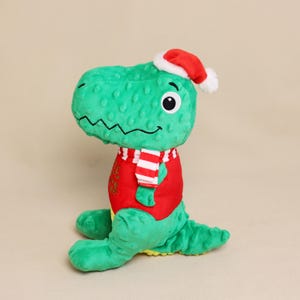 Dinosaur Plush Toy for Dog, Handmade Dog Toy, Cute Dog Chew Toy, Interactive Toy, Puppy Toy, Dog Gift, Christmas Gift
