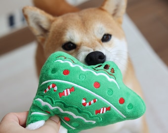 Christmas Tree Dog Plush Toy, Squeaky