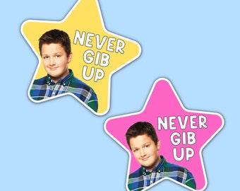 Never Gib Up | Funny Cute Star Gen Z Sticker Or Magnet