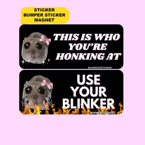 this is who you are honking at | Funny hamster gen z meme | Sticker, Bumper Sticker and Magnet!