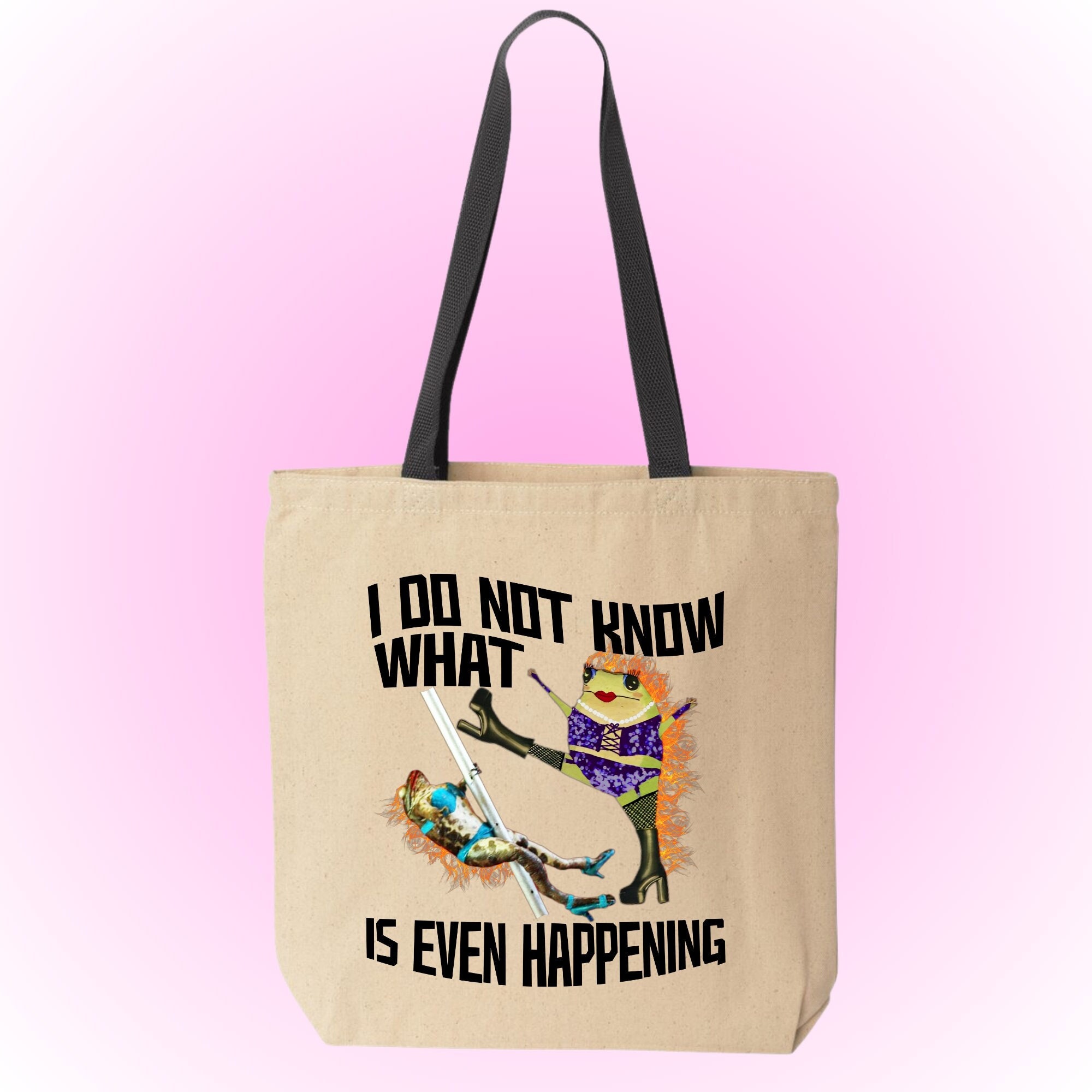 バッグ meme I Do Not Know What is Even Happening Funny Frog Meme Gen Z Tote