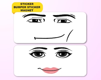Roblox Man Woman Face Meme Sticker Funny Gen Z Roblox Humor