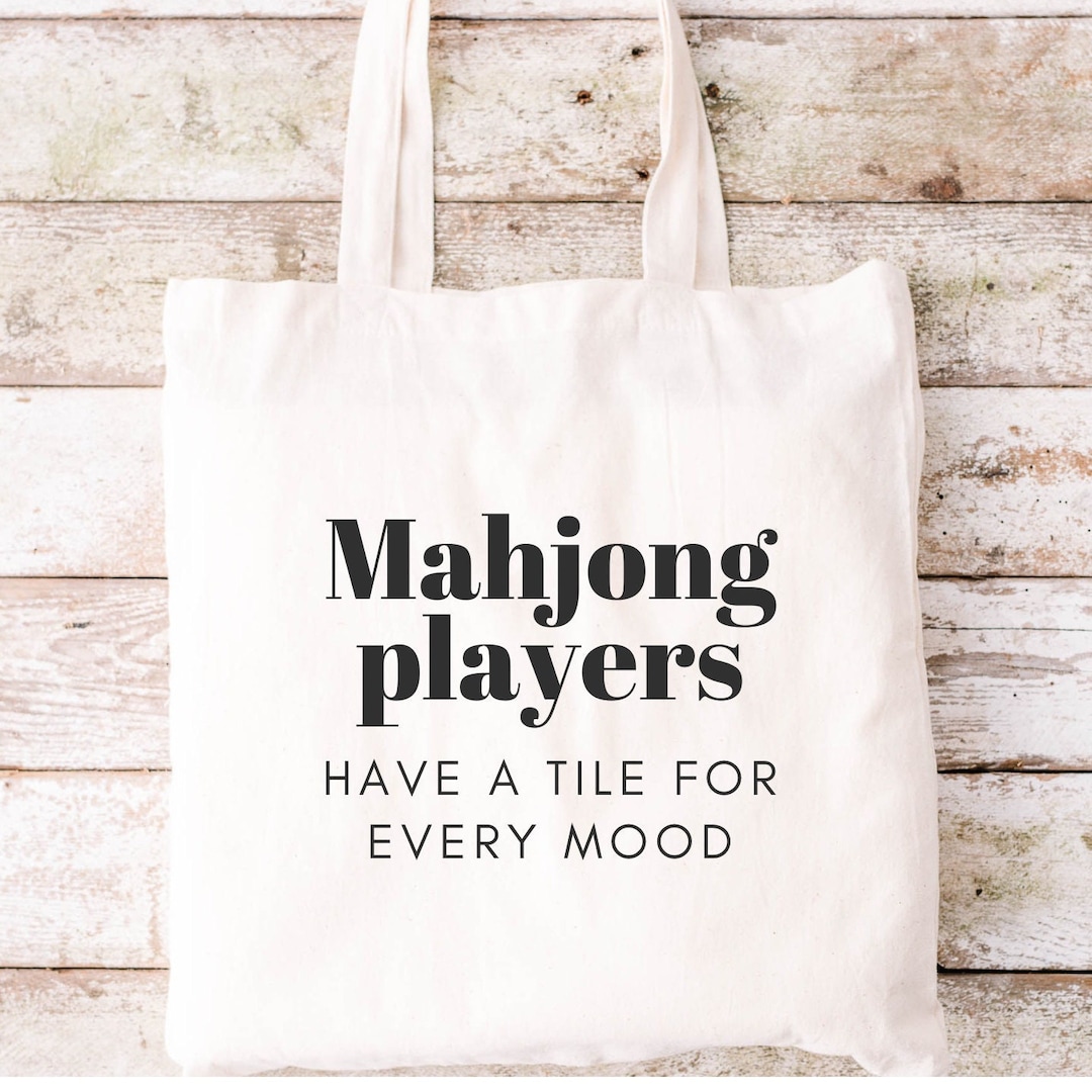 Mahjong Tote Bag, Mahjong Gifts, Gift for Mahjong Lover, Mah Jongg