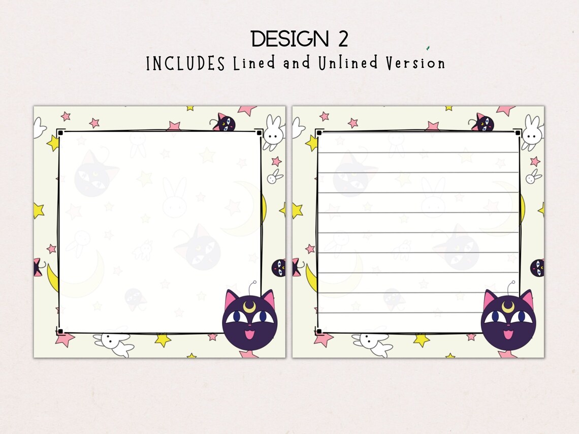 Cute Cat Memo Pad Printable Kawaii Memo Printable Memo Pad Etsy