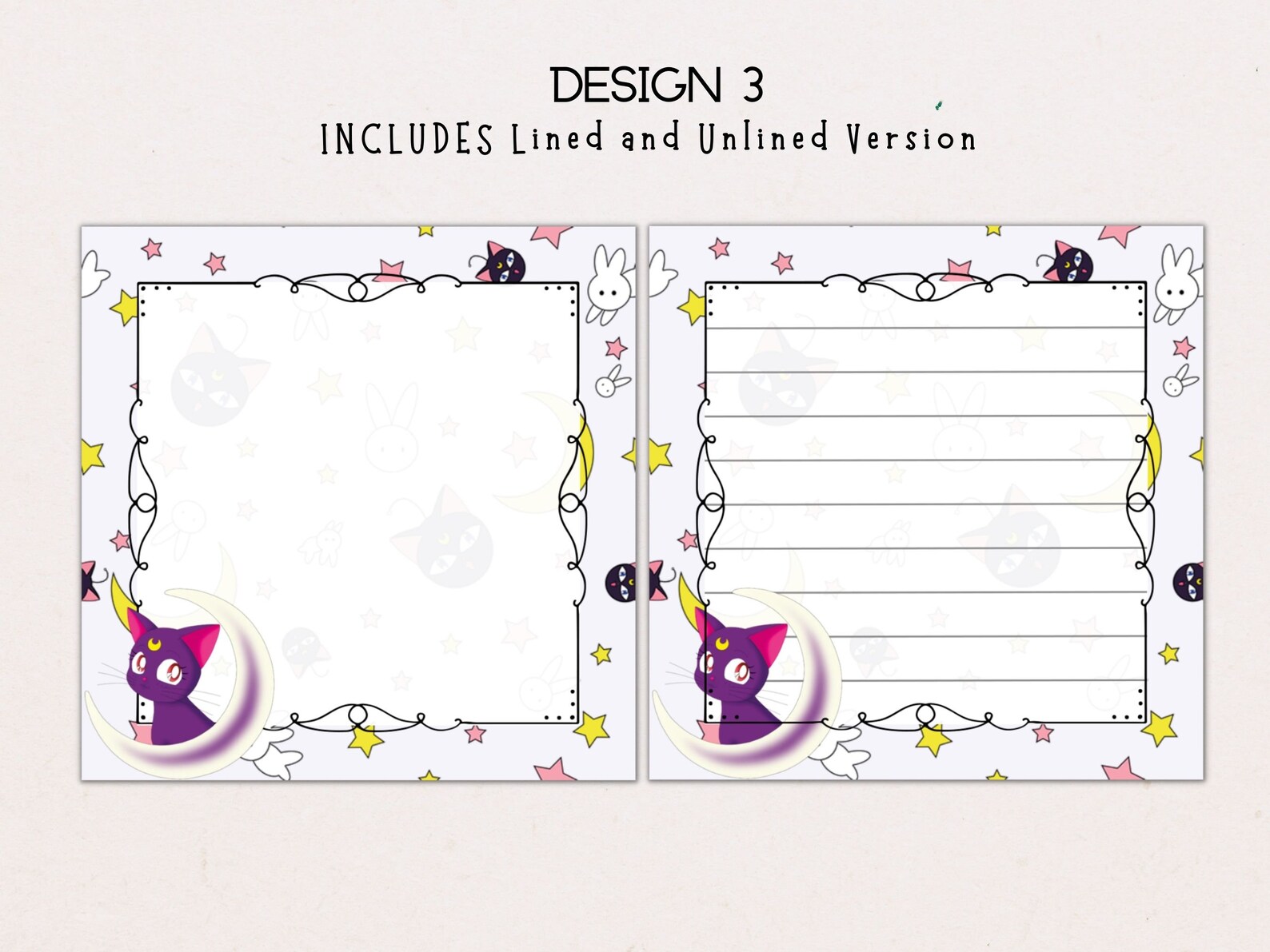 Cute Cat Memo Pad Printable Kawaii Memo Printable Memo Pad Etsy