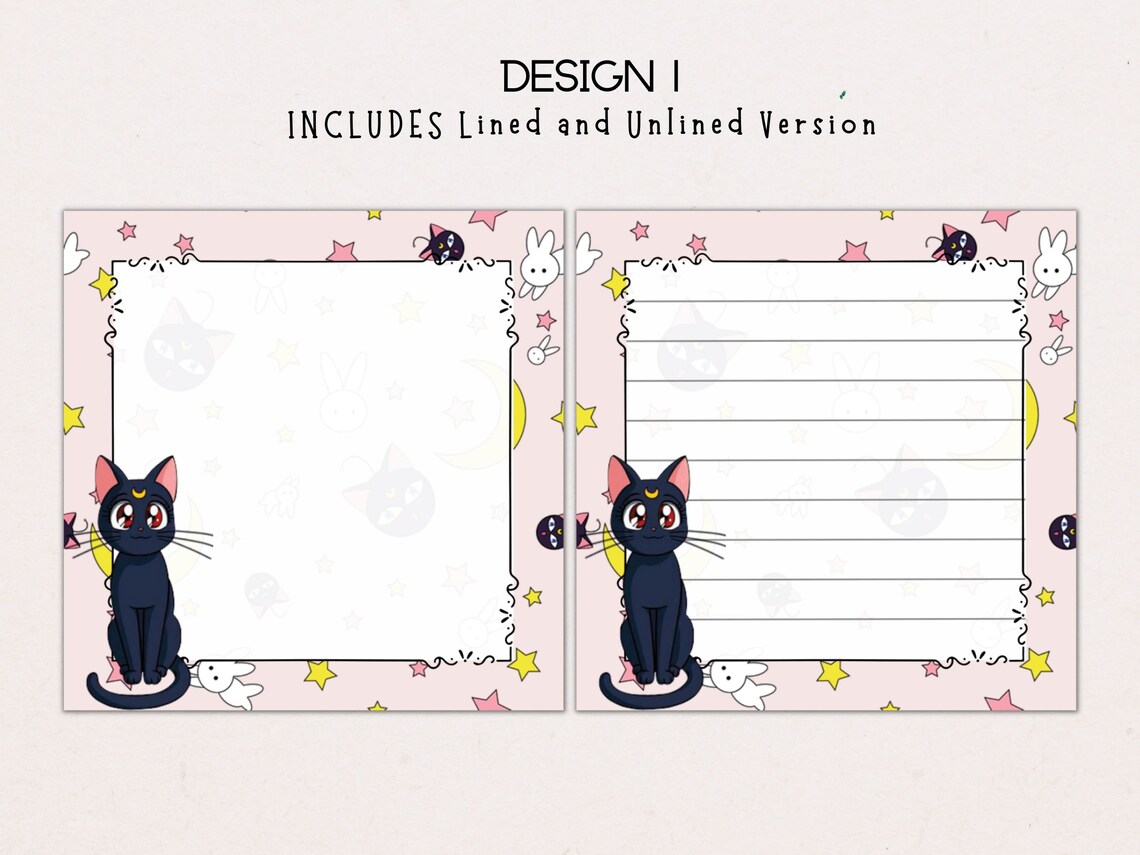 Cute Cat Memo Pad Printable Kawaii Memo Printable Memo Pad Etsy