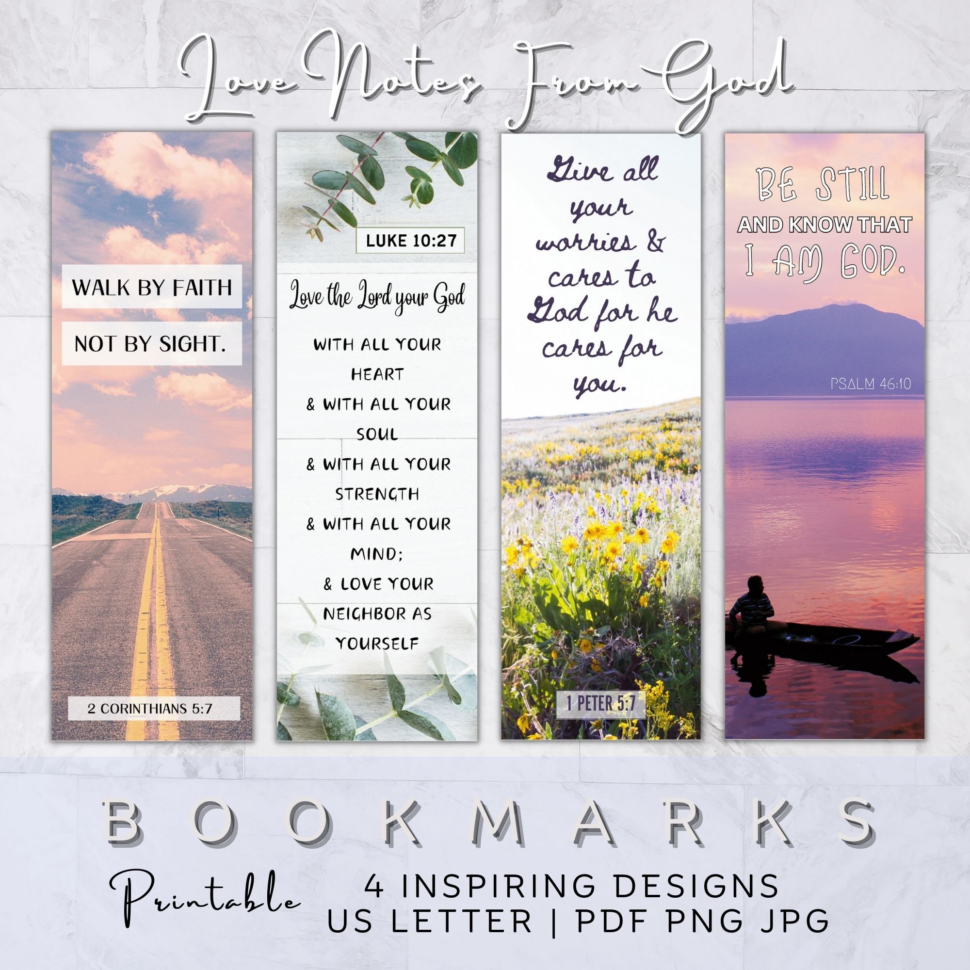 Printable Bookmarks Bible Verse, Christian Book Mark, Digital Bookmark Set  of 4, Sunday School, Book Lover Gifts, Instant Download PNG PDF - Etsy, image size:2000x2000