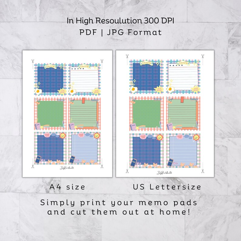 Back to School Memo Pad Printable, Cute Notepad, Kids Writing Pad ...