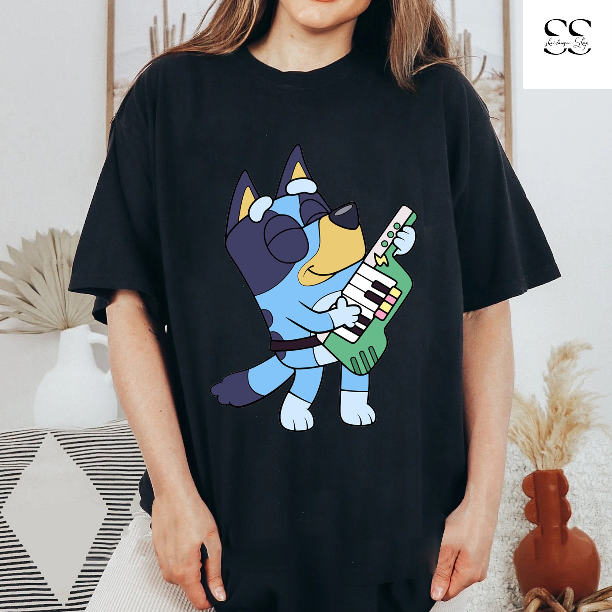 Bluey Music Shirt Bluey Keyboard Guitar Shirt Bluey Shirt - Etsy