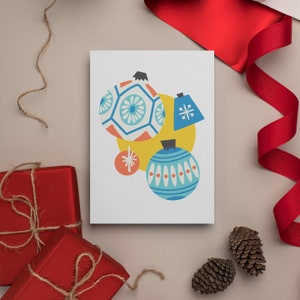 Ornamenti Biglietto d'auguri per le vacanze, STAMPABILE, Download DIGITALE, Cartolina di Buon Natale, Download istantaneo