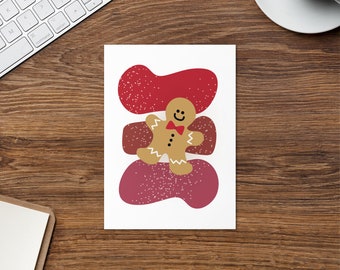 Gingerbread Holiday Greeting Card, Merry Christmas Card