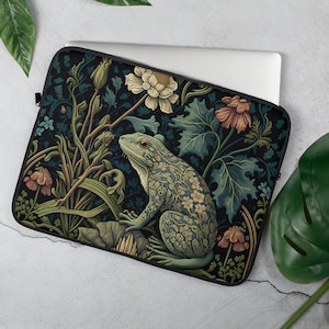 MacBook William Morris Case, Designer William Morris Frog Premium Laptop MacBook Pro Sleeve, MacBook Air 13 inch sleeve, 15 inch sleeve