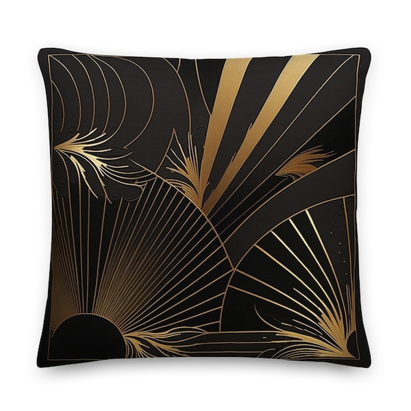 Art Deco Pillow Etsy