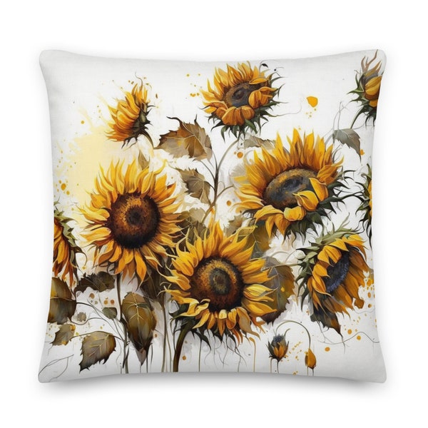 Sunflower Pillow Etsy