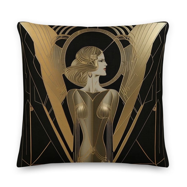 Art Deco Pillow Etsy
