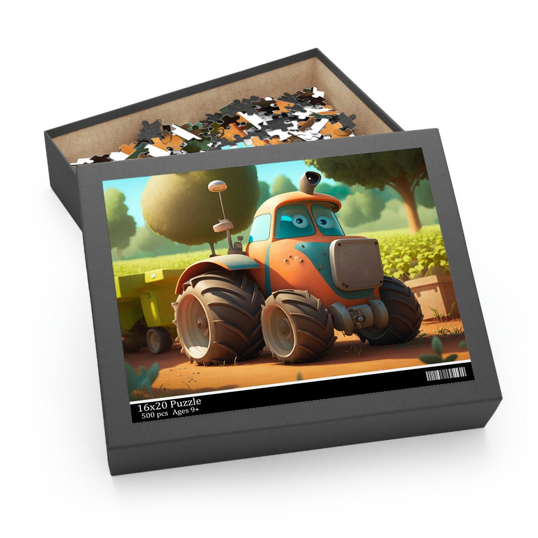 Tractor Jigsaw Puzzle for Kids Jigsaw Puzzle 120 252 Etsy