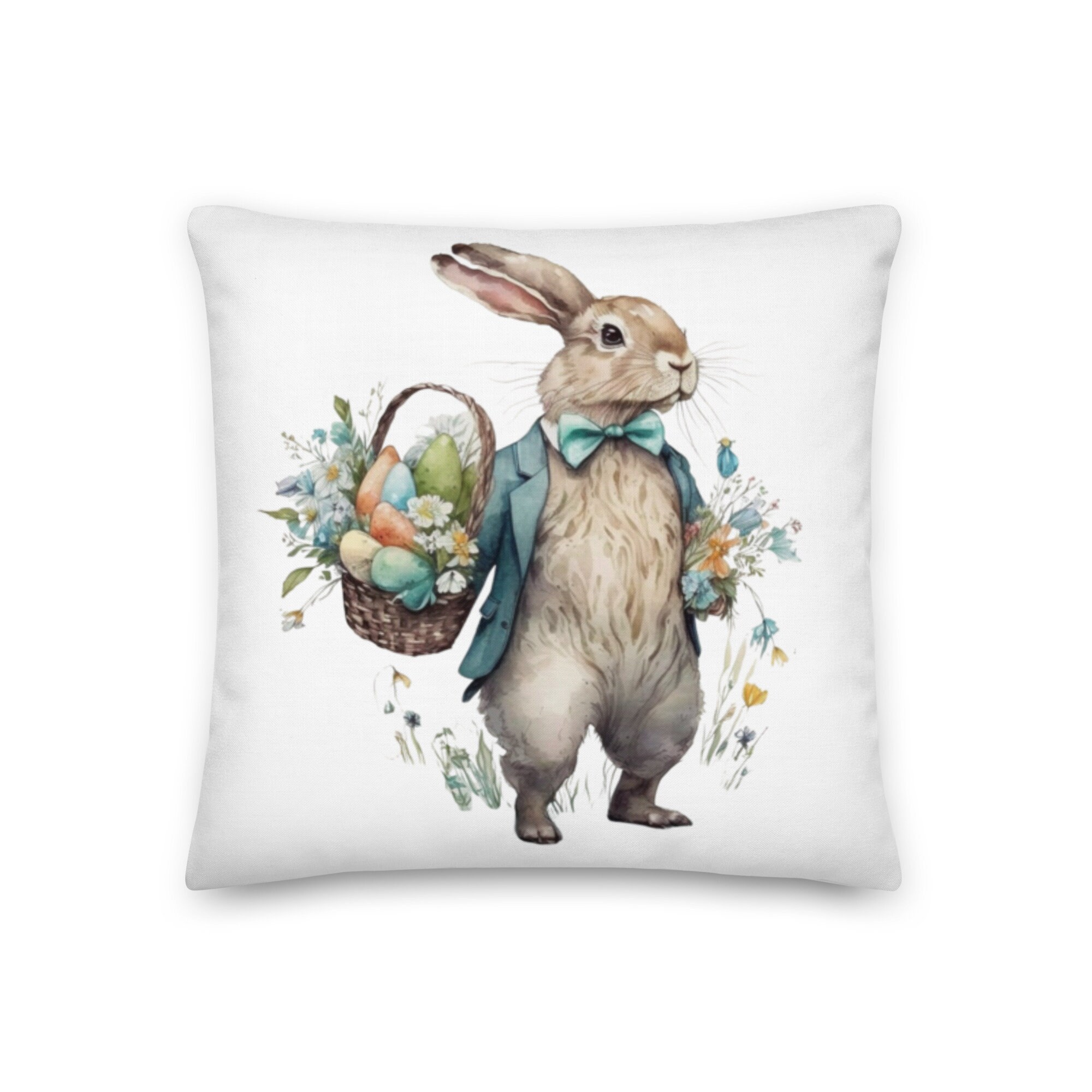 DIY Easter Bunny No Sew Pillow Using Iron On Fabric Sheets