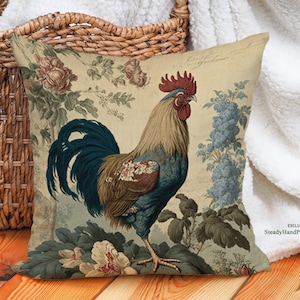 French country rooster chair cushion pad hotsell